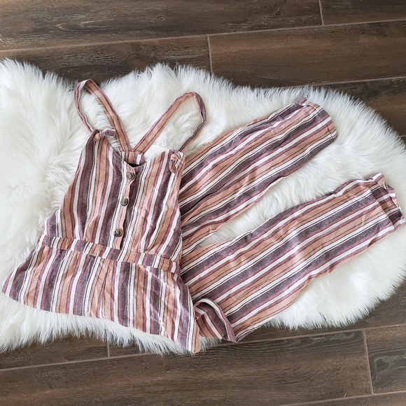 Derek Heart Pants - B2G1 NWT Derek Heart Retro 70's Striped Overalls